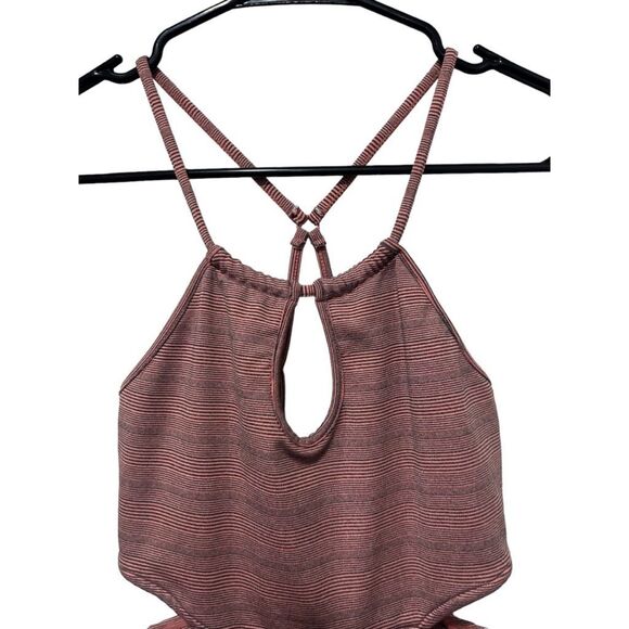 Free People Striped Sleeveless Keyhole Cut Out Mini Dress Multicolor Size Small - Picture 3 of 9